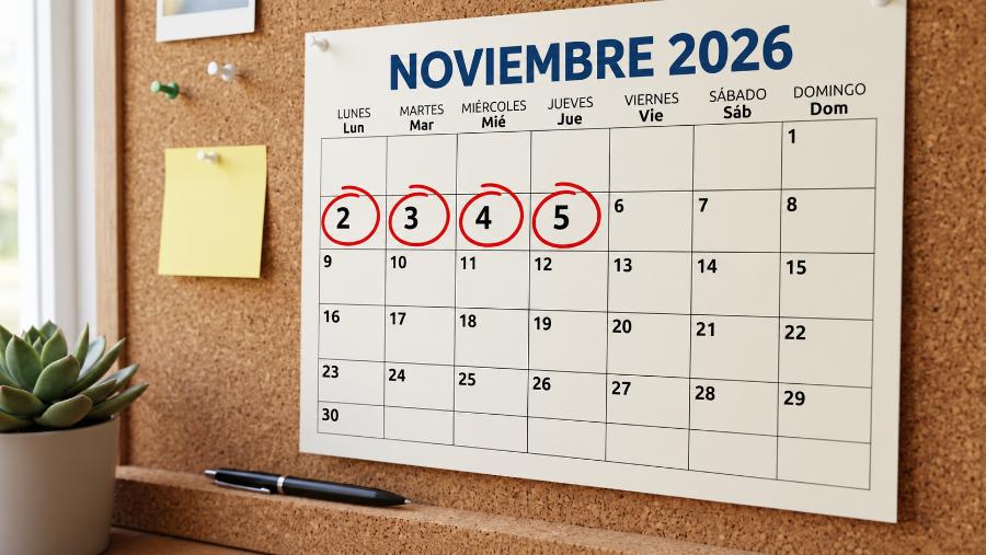 Calendario de noviembre para planificar las ofertas del Cyber 2026 y vacaciones 2027